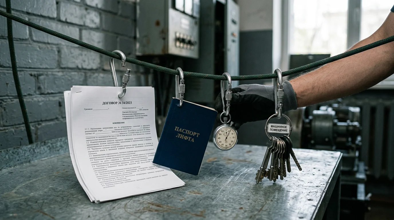 Лифтілерге қызмет көрсету шартындағы қауіпті ескертпелер