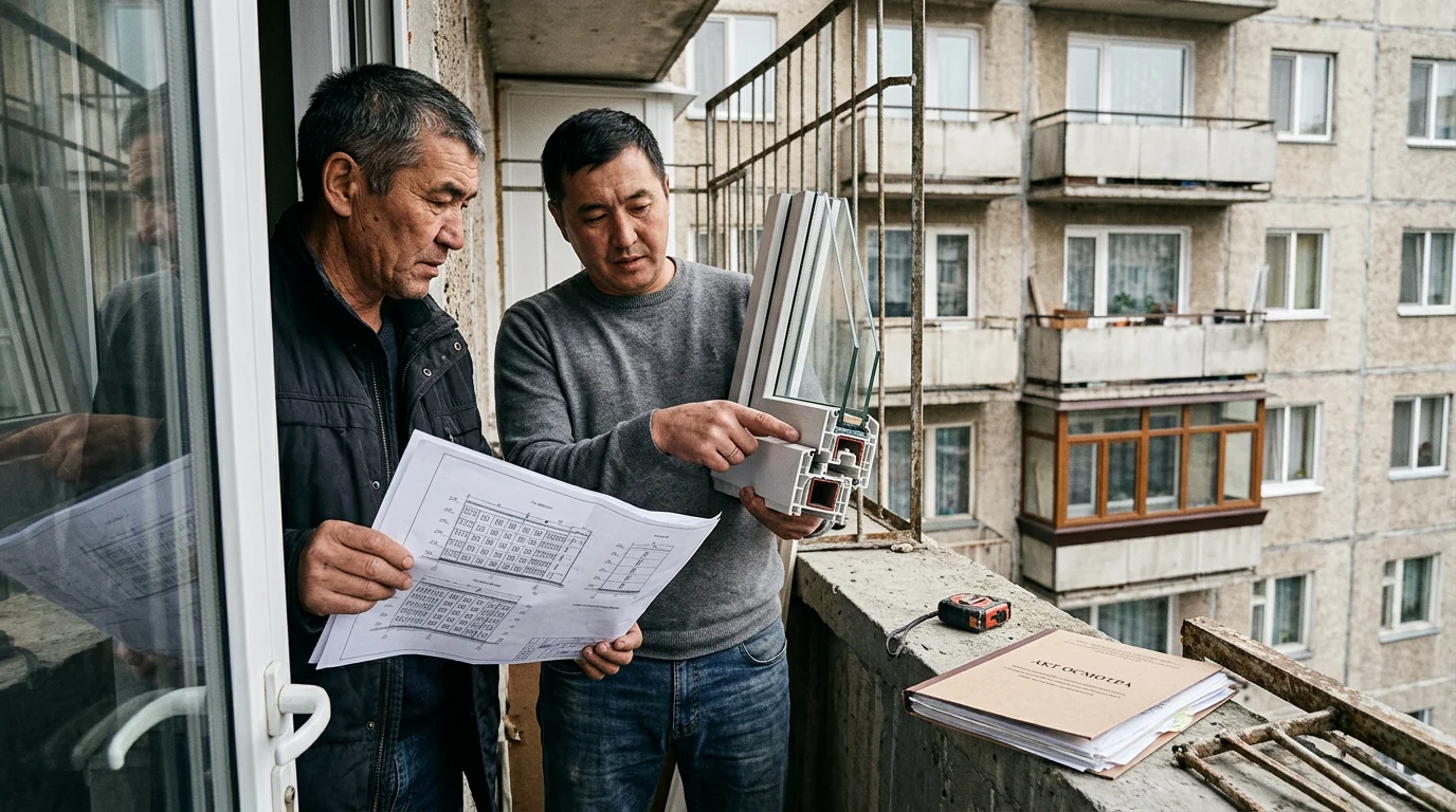 Балконды шынылау үйдің қасбетін өзгертеді