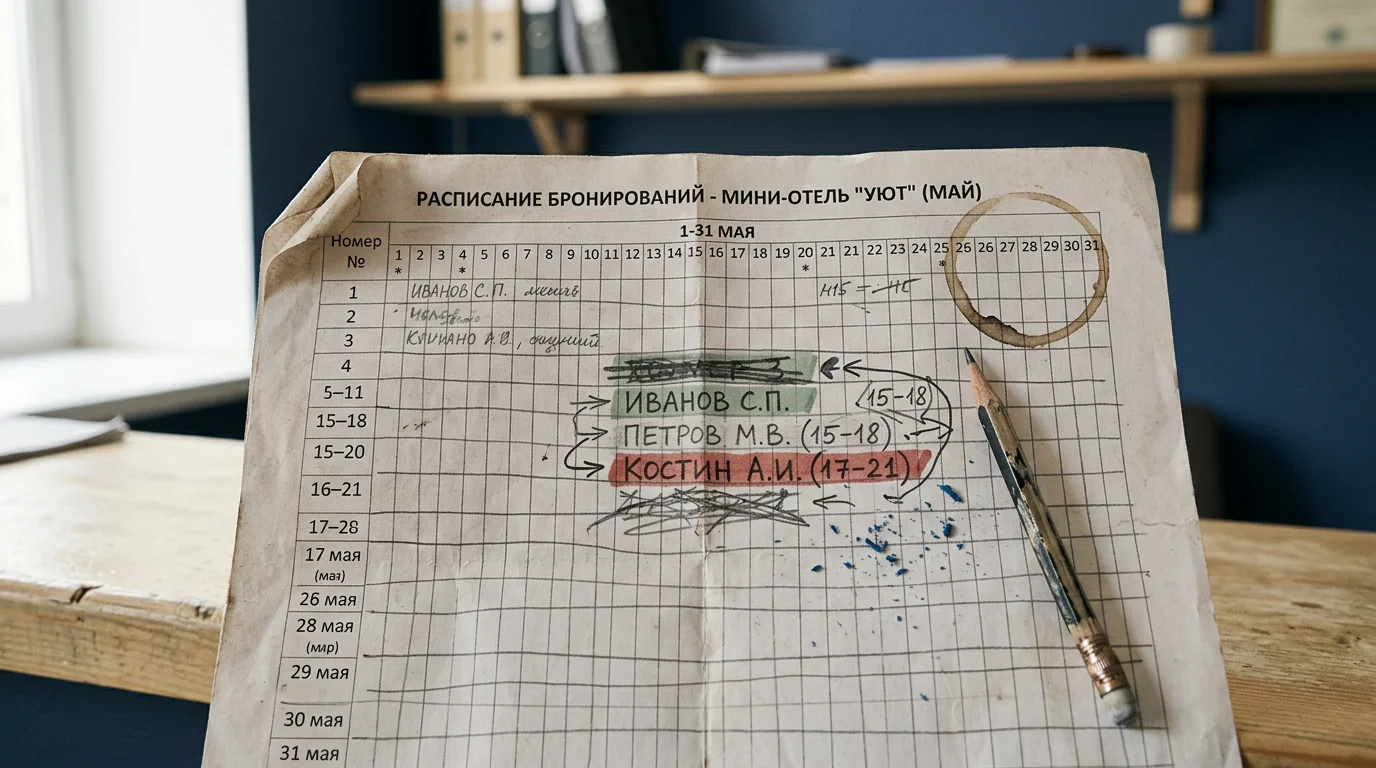 Excel для мини-отеля ломается раньше сезона