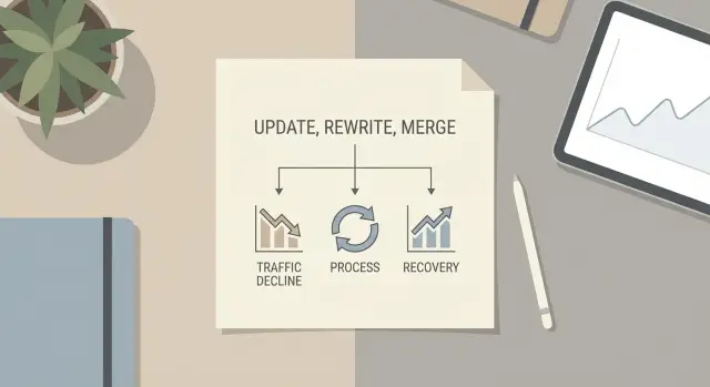 Content refresh strategy: decide to update, rewrite, or merge