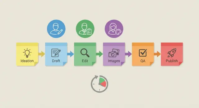 Repeatable content workflow: roles, handoffs, and SLAs