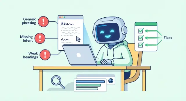 Common SEO mistakes in AI-generated content: patterns and fixes